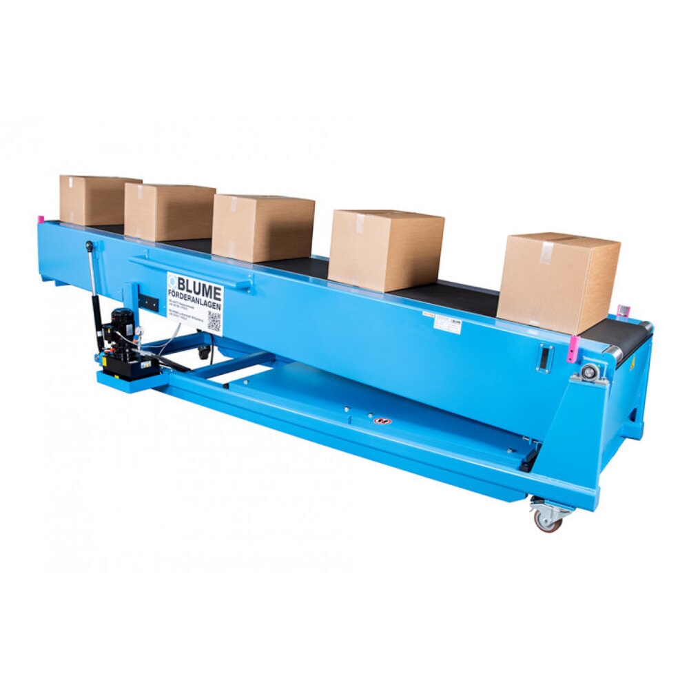 Immagine del prodotto n. 2: Nastro trasportatore telescopico BLUME tipo WFT4, lunghezza base 5 m, lunghezza telescopica 14 m, larghezza nastro 600 mm, larghezza impalcatura 920 mm, altezza costruttiva 800 mm