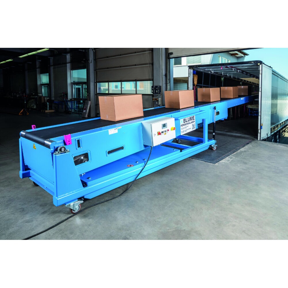 Immagine del prodotto n. 5: Nastro trasportatore telescopico BLUME tipo WFT4, lunghezza base 5 m, lunghezza telescopica 14 m, larghezza nastro 600 mm, larghezza impalcatura 920 mm, altezza costruttiva 800 mm