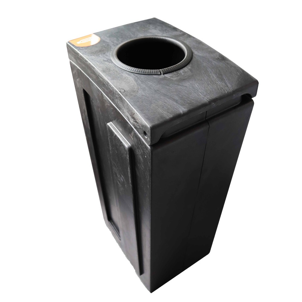 Immagine del prodotto n. 2: Contenitore per rifiuti BON TON Original con apertura di scarico, in polipropilene riciclato al 100%, 70 litri, grigio