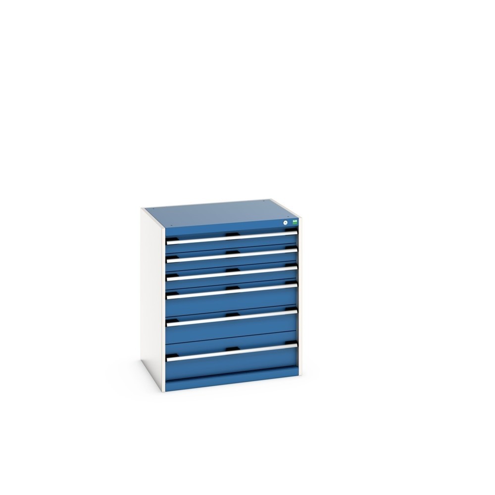 Immagine del prodotto: bott cubio cassettiera, cassetti 3x100 + 2x150 x 1x200 mm, portata 75 kg ciascuno, larghezza 800 mm, Blu genziana