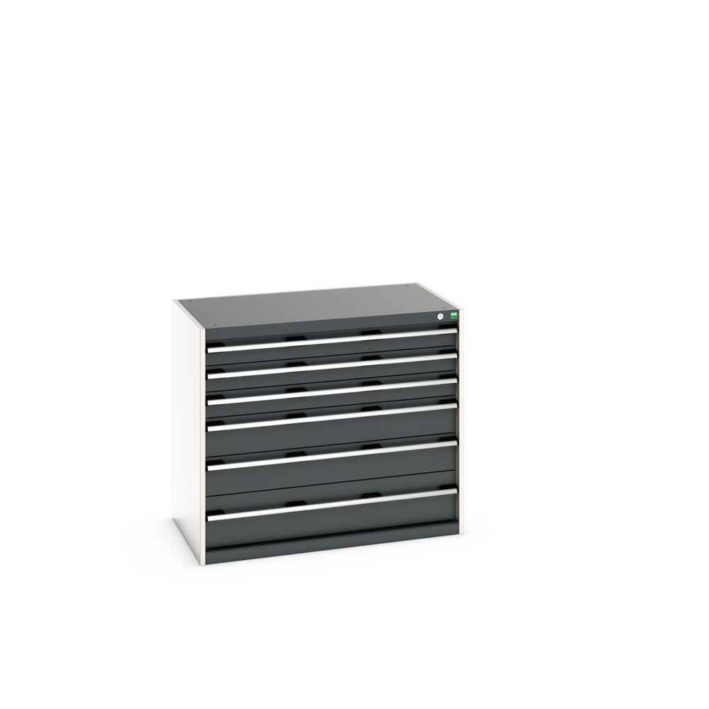 Immagine del prodotto: Cassettiera bott cubio, cassetti 3x100 + 2x150 x 1x200 mm, portata 75 kg ciascuno, larghezza 1.050 mm, grigio antracite