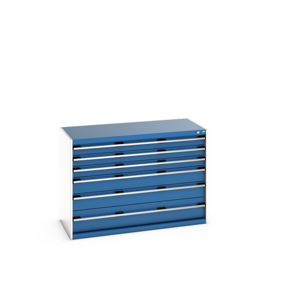 Immagine del prodotto: bott cubio cassettiera, cassetti 3x100 + 2x150+ 1x200 mm, portata 200 kg ciascuno, larghezza 1.300 mm, Blu genziana