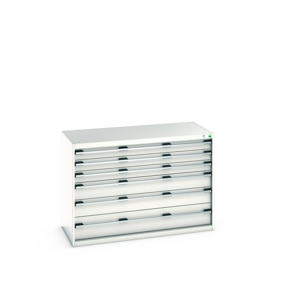 Immagine del prodotto: bott cubio cassettiera, cassetti 3x100 + 2x150 x 1x200 mm, portata 75 kg ciascuno, larghezza 1.300 mm, grigio chiaro