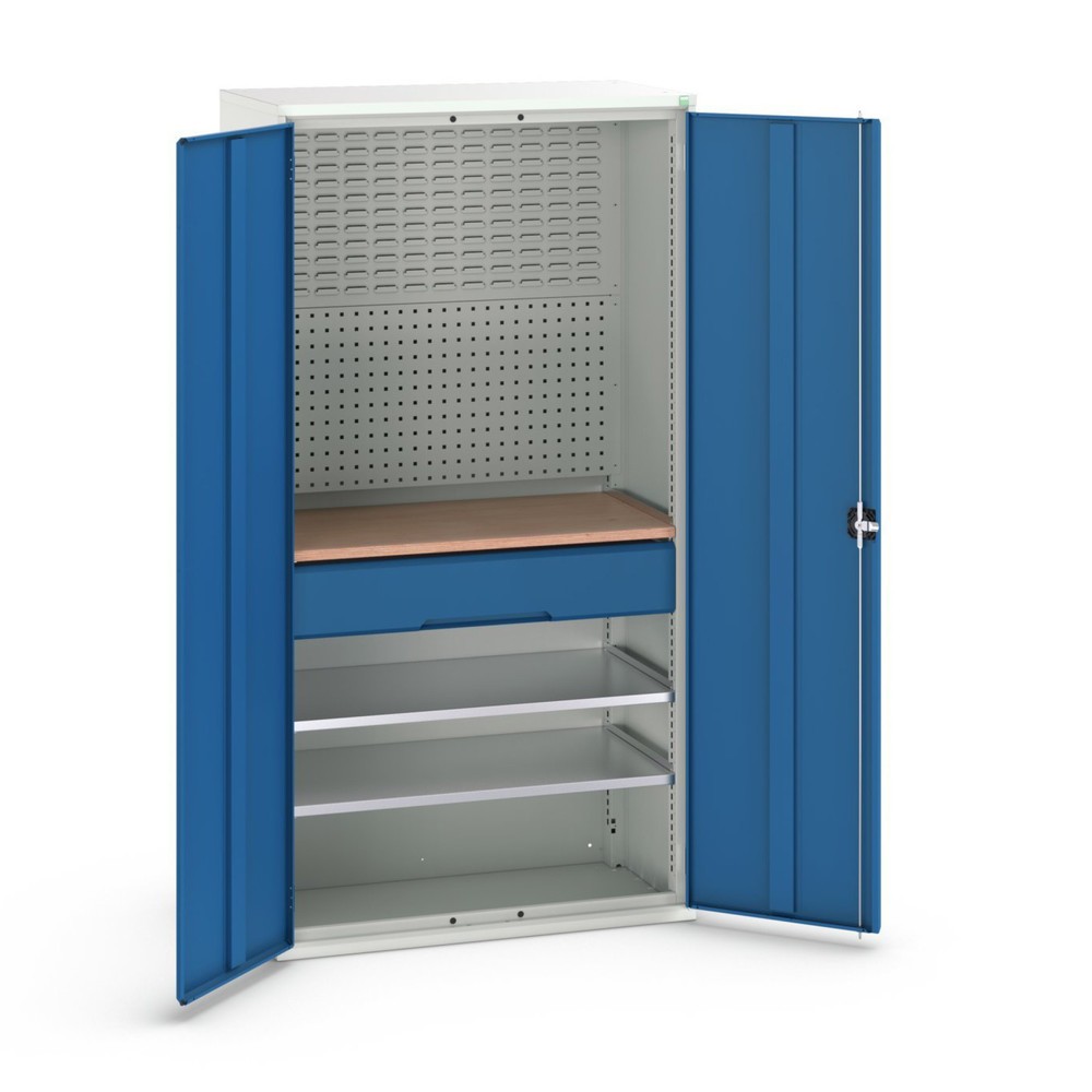 Immagine del prodotto n. 1: bott verso Armadio ad ante battenti con 1 cassetto, con 2 ripiani e parete posteriore, LxPxA: 1050 x 550 x 2000 mm