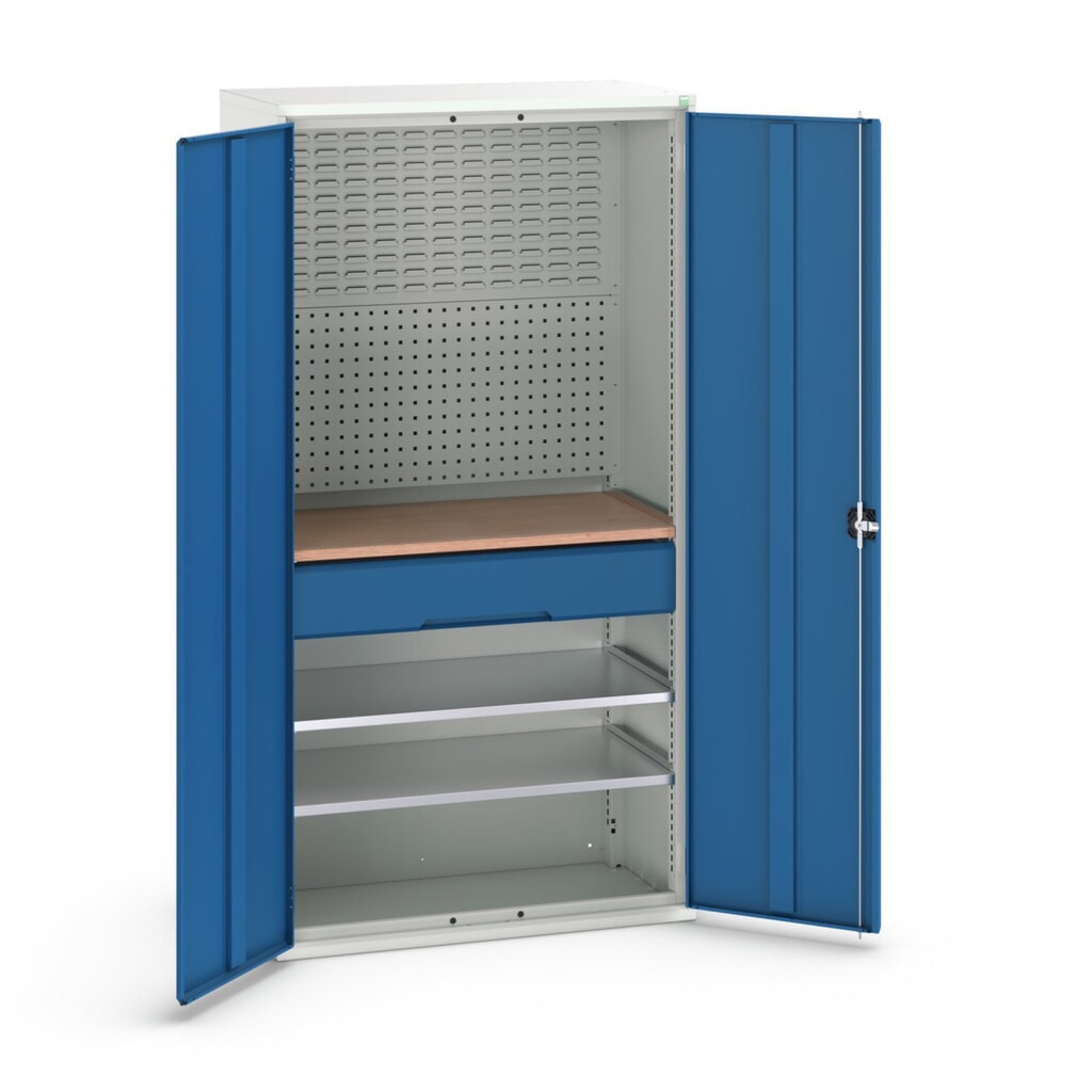 Immagine del prodotto n. 1: bott verso Armadio ad ante battenti con 1 cassetto, con 2 ripiani e parete posteriore, LxPxA: 1050 x 550 x 2000 mm