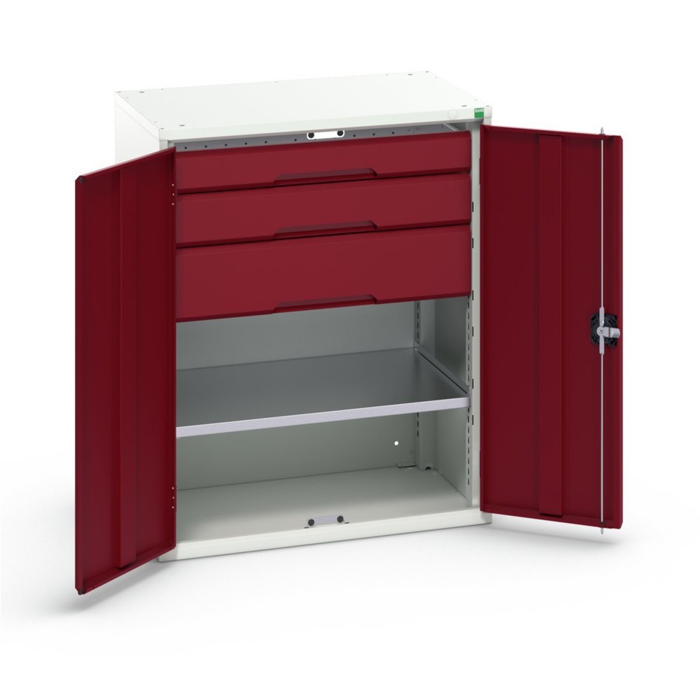 Immagine del prodotto: Armadio complementare bott verso con cassetti, con 1 ripiano e 3 cassetti, LxPxA: 800 x 550 x 1000 mm