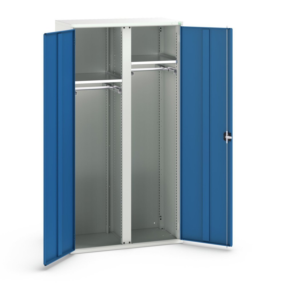 Immagine del prodotto: bott verso Armadio ad ante battenti con cassetti, con 2 ripiani e 2 aste appendiabiti, LxPxA: 1050 x 550 x 2000 mm