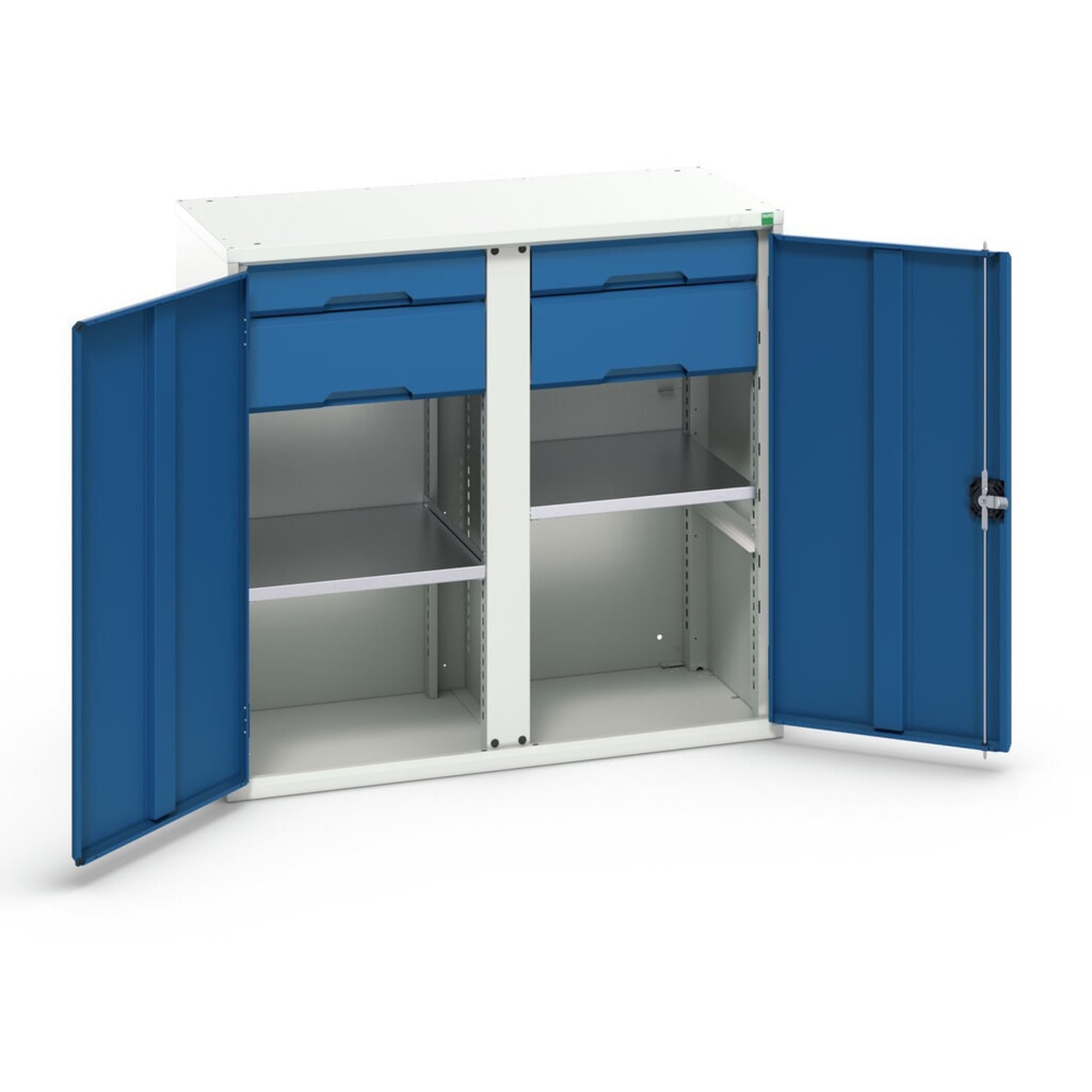 Armadio complementare bott verso con cassetti, con 2 ripiani e 4 cassetti, LxPxA: 1050 x 550 x 1000 mm Immagine del prodotto n. 1: Armadio complementare bott verso con cassetti, con 2 ripiani e 4 cassetti, LxPxA: 1050 x 550 x 1000 mm