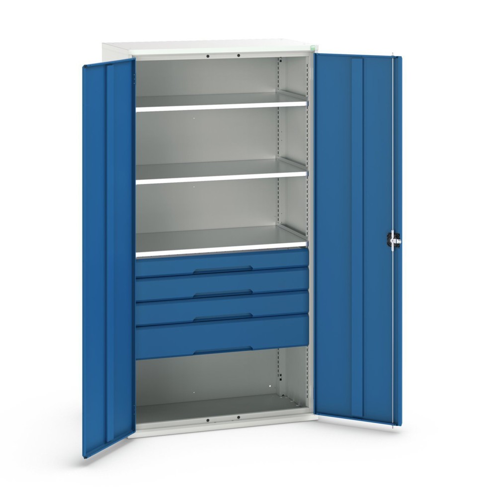 Immagine del prodotto n. 1: bott verso Armadio ad ante battenti con cassetti, con 3 ripiani e 4 cassetti, LxPxA: 1050 x 550 x 2000 mm