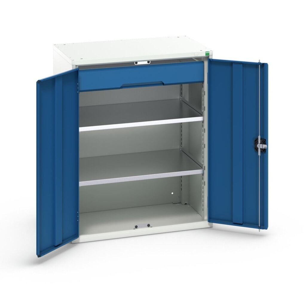 bott verso Armadio ad ante battenti con cassetto, con 2 ripiani e 1 cassetto, LxPxA: 800 x 550 x 1000 mm Immagine del prodotto n. 1: bott verso Armadio ad ante battenti con cassetto, con 2 ripiani e 1 cassetto, LxPxA: 800 x 550 x 1000 mm