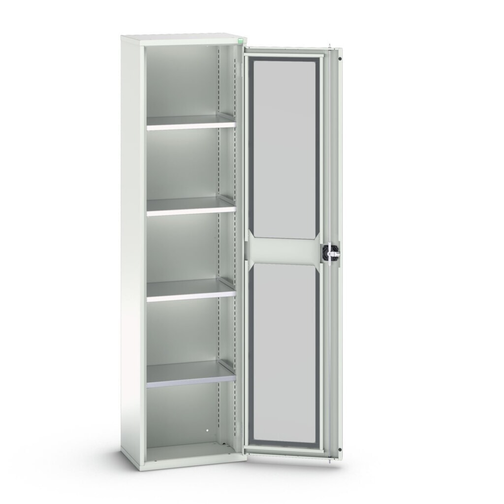bott verso Armadio ad ante battenti con finestra d’ispezione, con 4 ripiani, LxPxA: 525 x 350 x 2000 mm Immagine del prodotto n. 1: bott verso Armadio ad ante battenti con finestra d’ispezione, con 4 ripiani, LxPxA: 525 x 350 x 2000 mm