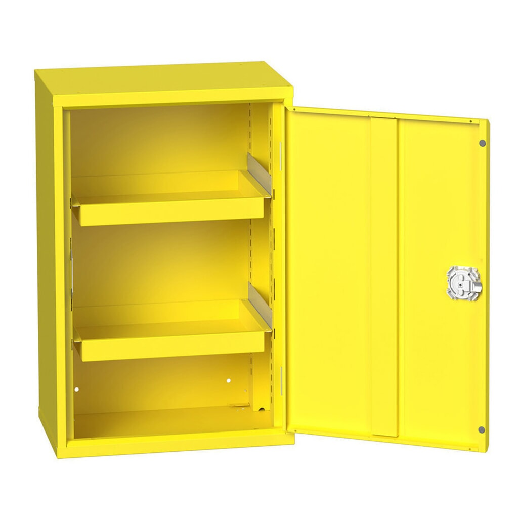 armadio per sostanze chimiche bott verso, con 2 vaschette di raccolta, HxBxT 800 x 525 x 350 mm Immagine del prodotto: armadio per sostanze chimiche bott verso, con 2 vaschette di raccolta, HxBxT 800 x 525 x 350 mm