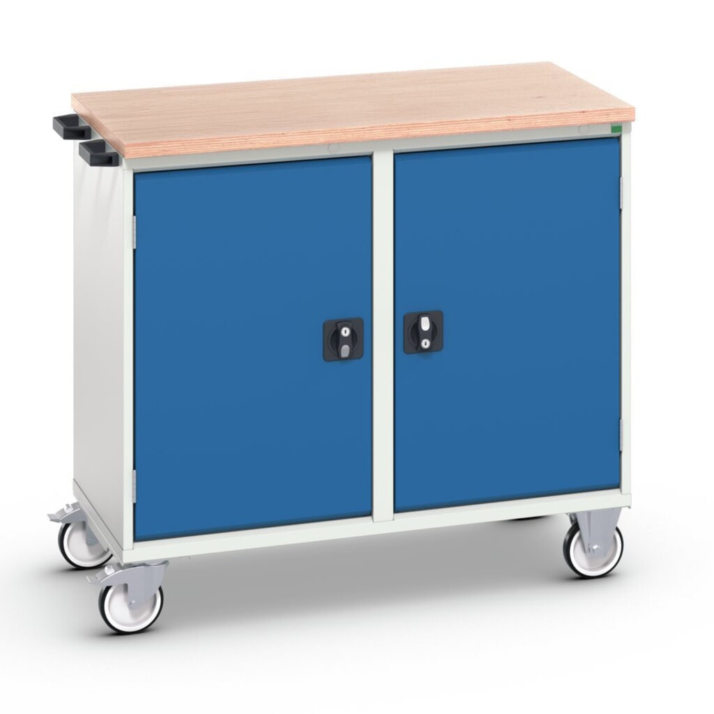 Immagine del prodotto: bott verso Carrello di montaggio, con 2 ante, ripiani e piano in multiplex, LxPxA: 1050 x 600 x 980 mm