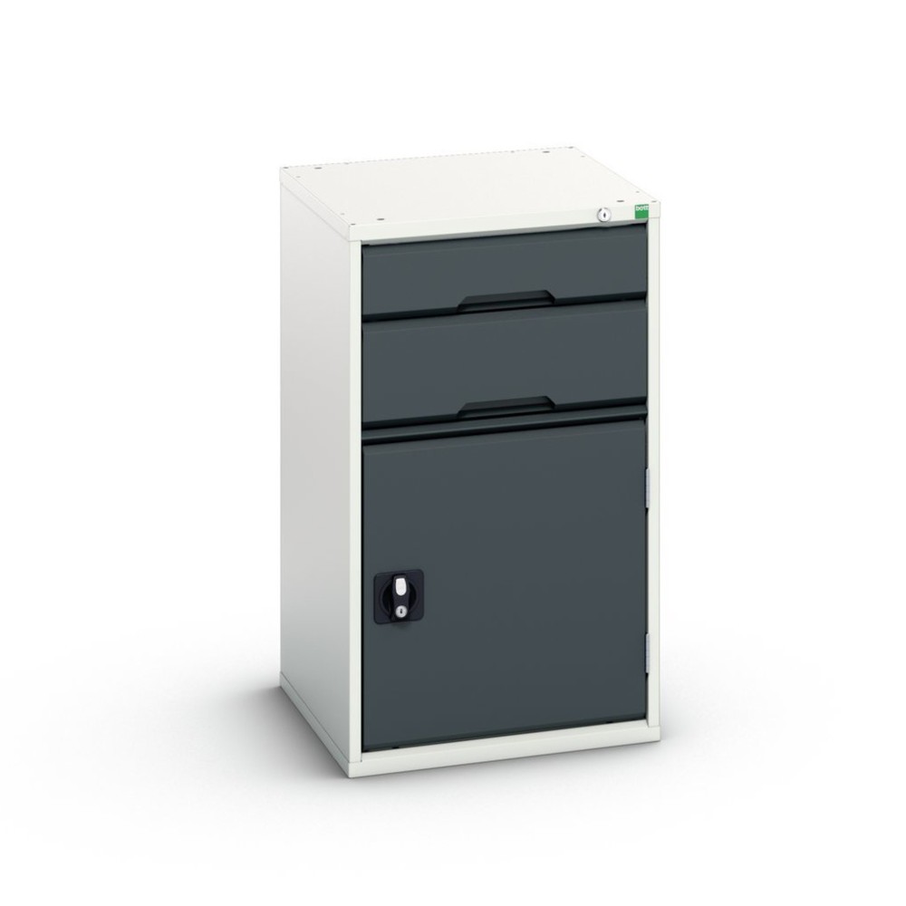 Immagine del prodotto: bott verso Cassettiera con anta battente, 2 cassetti, estrazione singola, ripiano, LxPxA: 525 x 550 x 900 mm