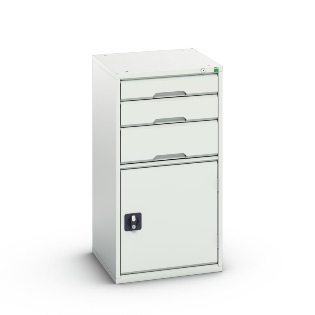 Immagine del prodotto: bott verso Cassettiera con anta battente, con 3 cassetti e ripiano, LxPxA: 525 x 550 x 1000 mm