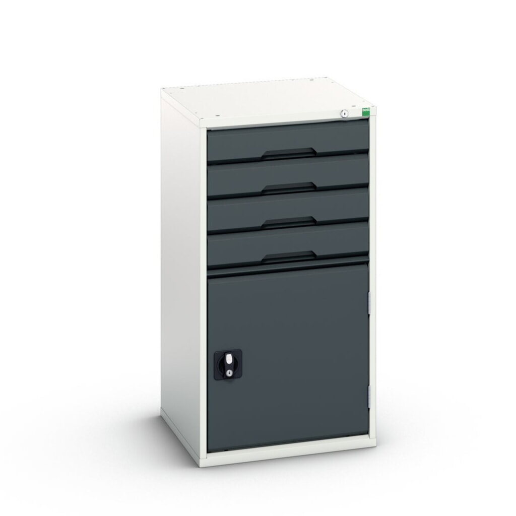 Immagine del prodotto: bott verso Cassettiera con anta battente, con 4 cassetti e ripiano, LxPxA: 525 x 550 x 1000 mm