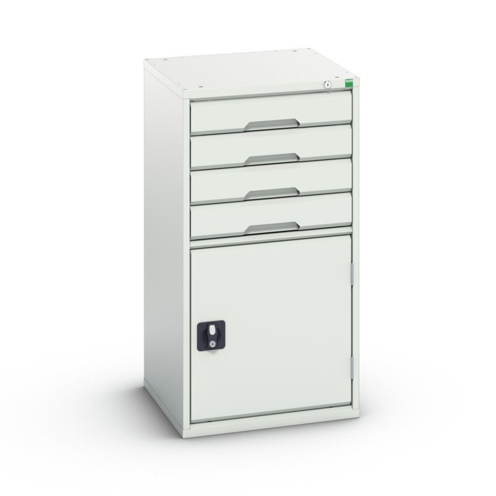 Immagine del prodotto: bott verso Cassettiera con anta battente, con 4 cassetti e ripiano, LxPxA: 525 x 550 x 1000 mm