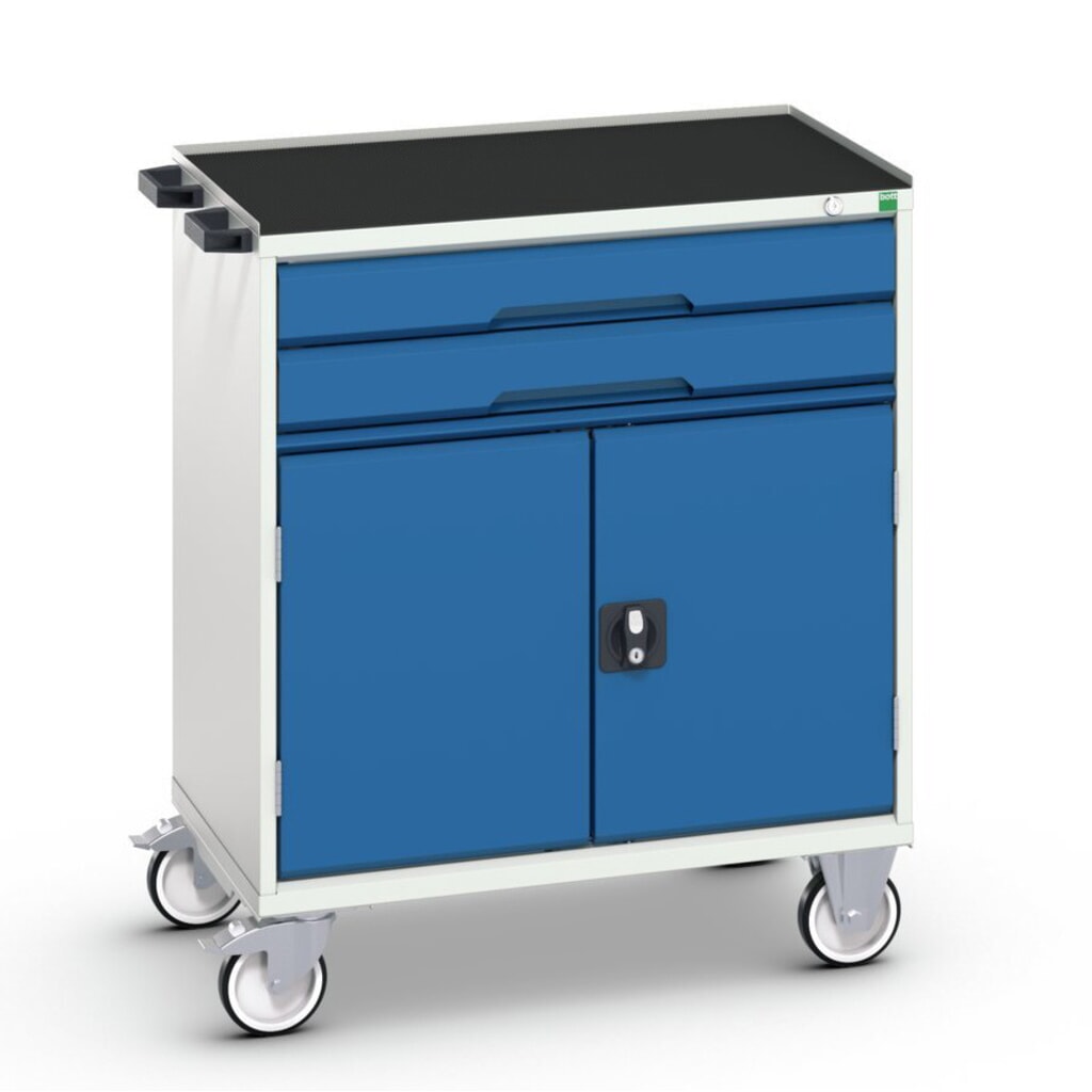 Immagine del prodotto: bott verso Cassettiera mobile, con 2 cassetti, anta e bordo rialzato, LxPxA: 800 x 550 x 965 mm