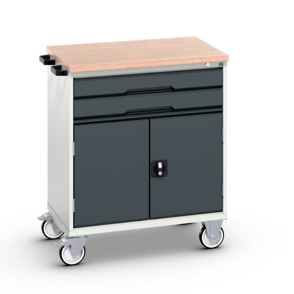 Immagine del prodotto: bott verso Cassettiera mobile, con 2 cassetti, anta e piano in multiplex, LxPxA: 800 x 600 x 980 mm