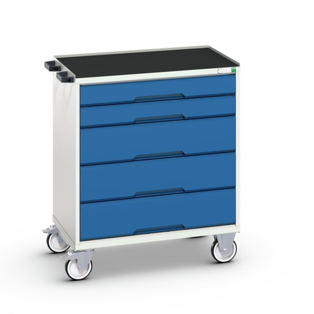 bott verso Cassettiera mobile, con 5 cassetti e bordo rialzato, LxPxA: 800 x 550 x 965 mm Immagine del prodotto n. 1: bott verso Cassettiera mobile, con 5 cassetti e bordo rialzato, LxPxA: 800 x 550 x 965 mm