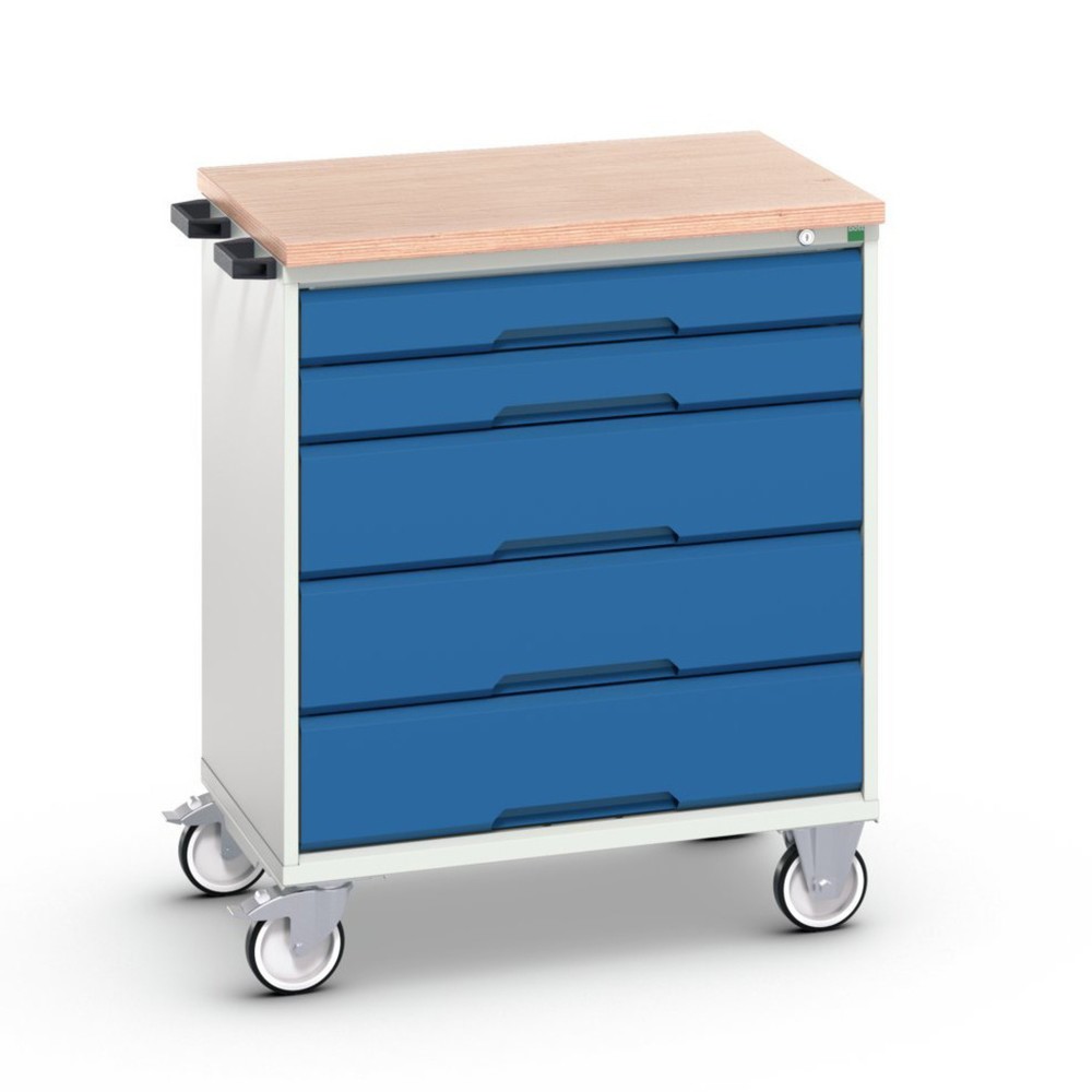 Immagine del prodotto: bott verso Cassettiera mobile, con 5 cassetti e piano in multiplex, LxPxA: 800 x 600 x 980 mm