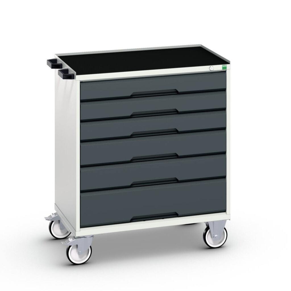 Immagine del prodotto: bott verso Cassettiera mobile, con 6 cassetti e bordo rialzato, LxPxA: 800 x 550 x 965 mm