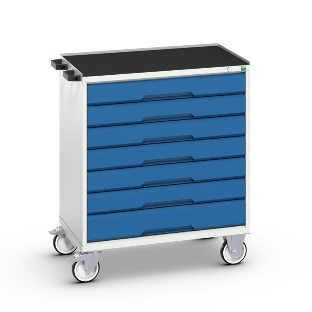 bott verso Cassettiera mobile, con 7 cassetti e bordo rialzato, LxPxA: 800 x 550 x 965 mm Immagine del prodotto: bott verso Cassettiera mobile, con 7 cassetti e bordo rialzato, LxPxA: 800 x 550 x 965 mm