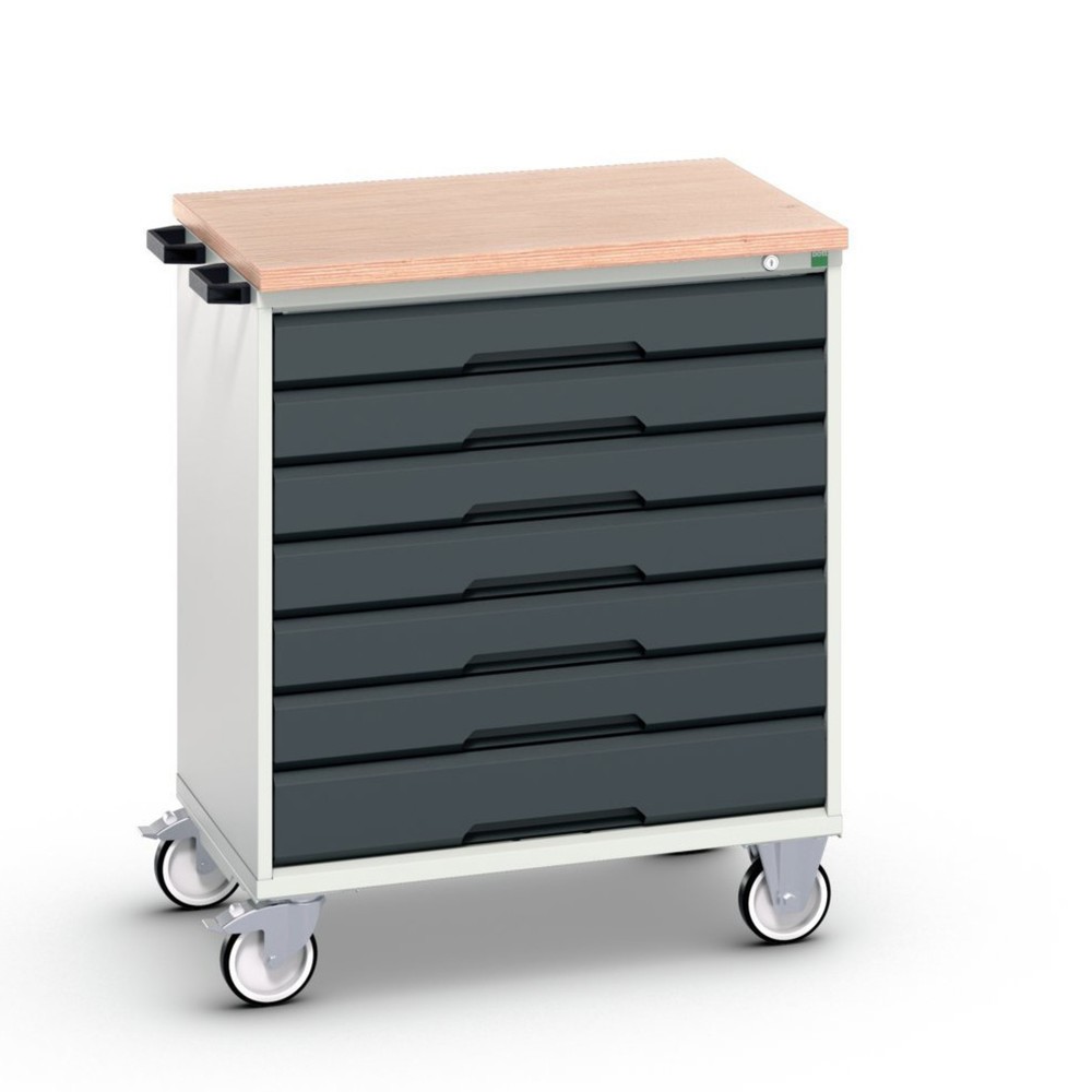 Immagine del prodotto: bott verso Cassettiera mobile, con 7 cassetti e piano in multiplex, LxPxA: 800 x 600 x 980 mm