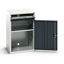 bott verso Mobile porta-computer, con 1 ripiano e 1 ripiano estraibile