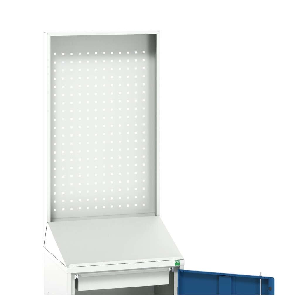 bott verso Scrittoio Economy con parete posteriore perfo, con 1 ripiano e 1 cassetto, LxPxA: 525 x 550 x 2000 mm Immagine del prodotto: bott verso Scrittoio Economy con parete posteriore perfo, con 1 ripiano e 1 cassetto, LxPxA: 525 x 550 x 2000 mm
