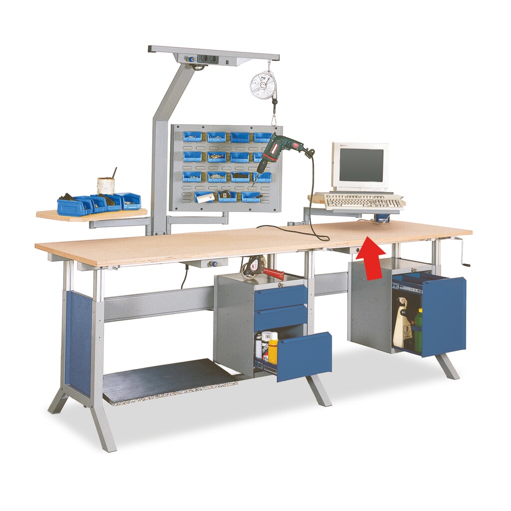 Braccio girevole con supporto per monitor e appoggio per tastiera per tavolo da lavoro Bedrunka+Hirth, AxLxP 322 x 700 x 355 mm Immagine del prodotto: Braccio girevole con supporto per monitor e appoggio per tastiera per tavolo da lavoro Bedrunka+Hirth, AxLxP 322 x 700 x 355 mm