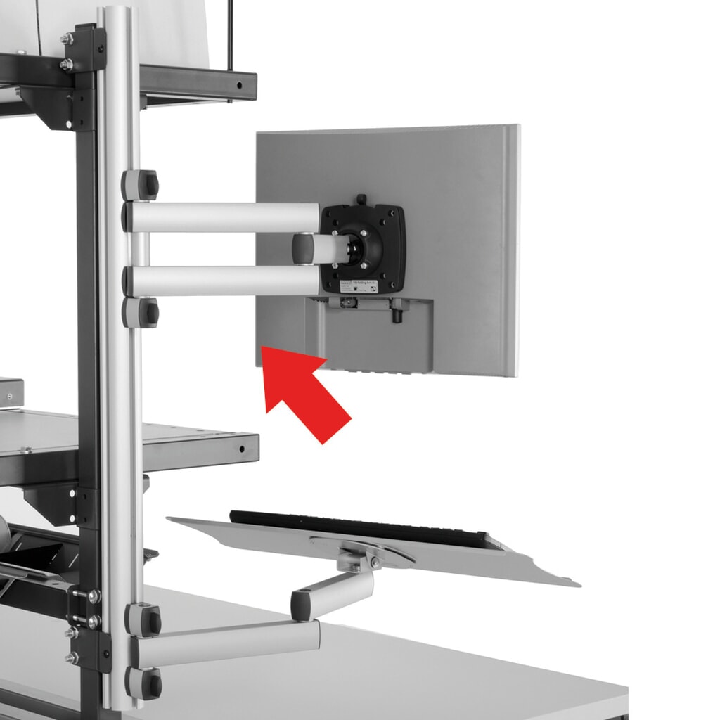 Immagine del prodotto: Braccio snodato TFT per sistema di tavoli da confezionamento Rocholz, AxLxP 115 x 100 x 455 mm