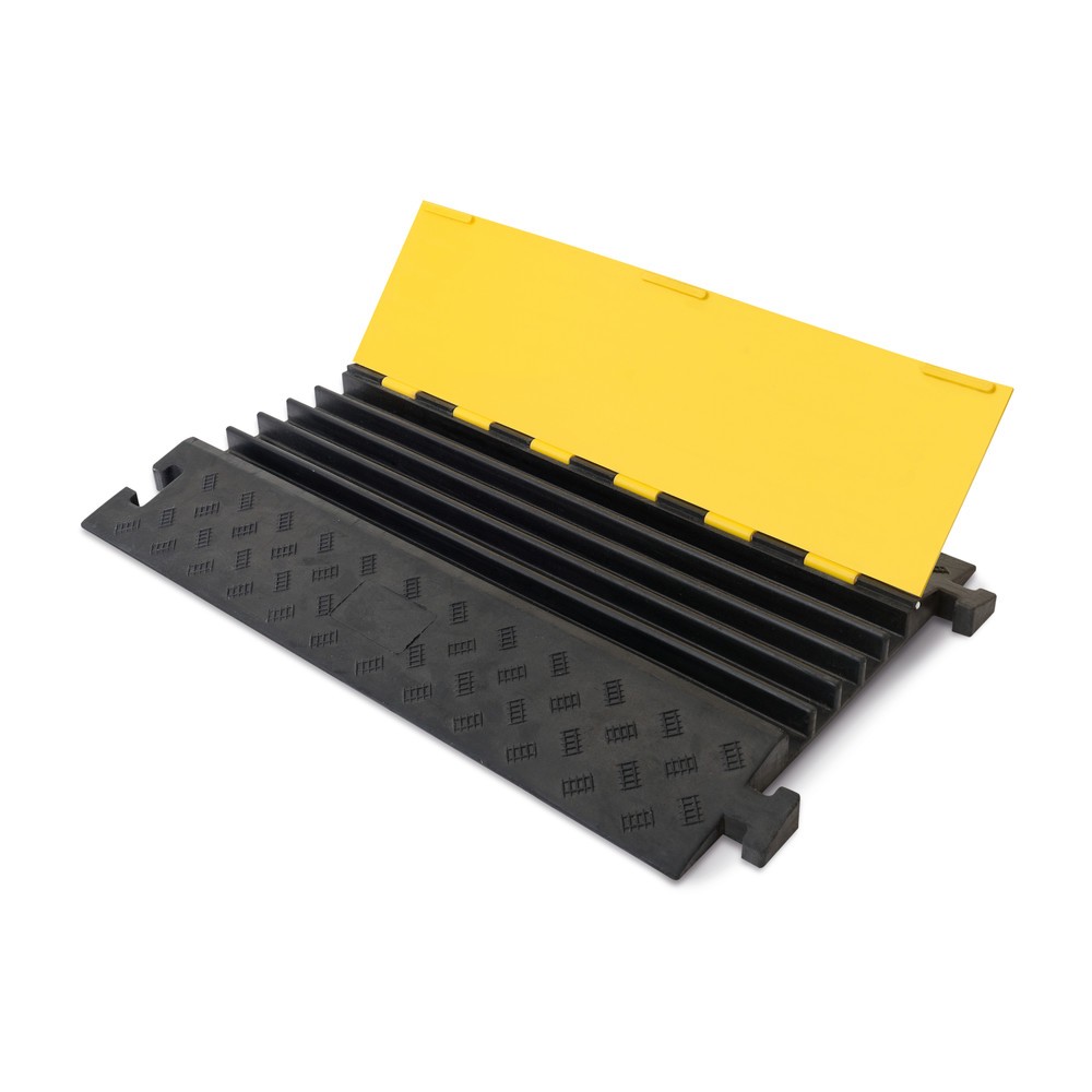 Immagine del prodotto n. 2: Canalina passacavi con 5 vani, innestabile, AxLxP 50 x 900 x 500 mm, nero/giallo