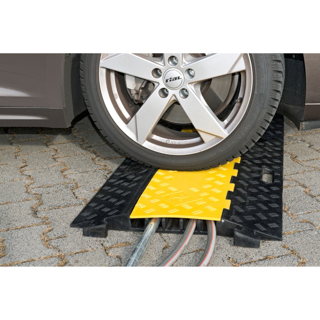 Canalina passacavi con 5 vani, innestabile, AxLxP 50 x 900 x 500 mm, nero/giallo Immagine del prodotto n. 7: Canalina passacavi con 5 vani, innestabile, AxLxP 50 x 900 x 500 mm, nero/giallo
