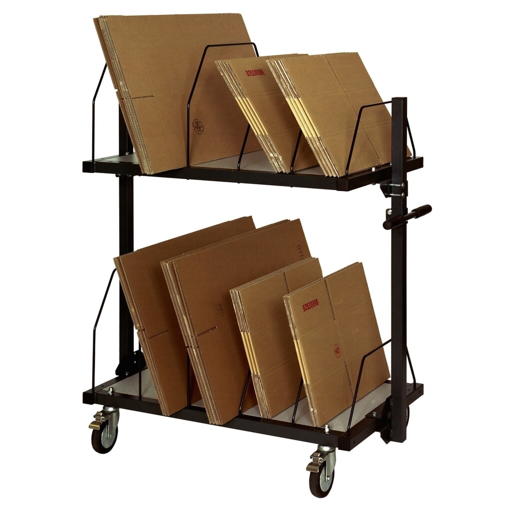 Caricatore per imballi in cartone con staffa richiudibile, 2 livelli, HxLxP 1.260 x 1.015 x 600 mm Immagine del prodotto n. 4: Caricatore per imballi in cartone con staffa richiudibile, 2 livelli, HxLxP 1.260 x 1.015 x 600 mm