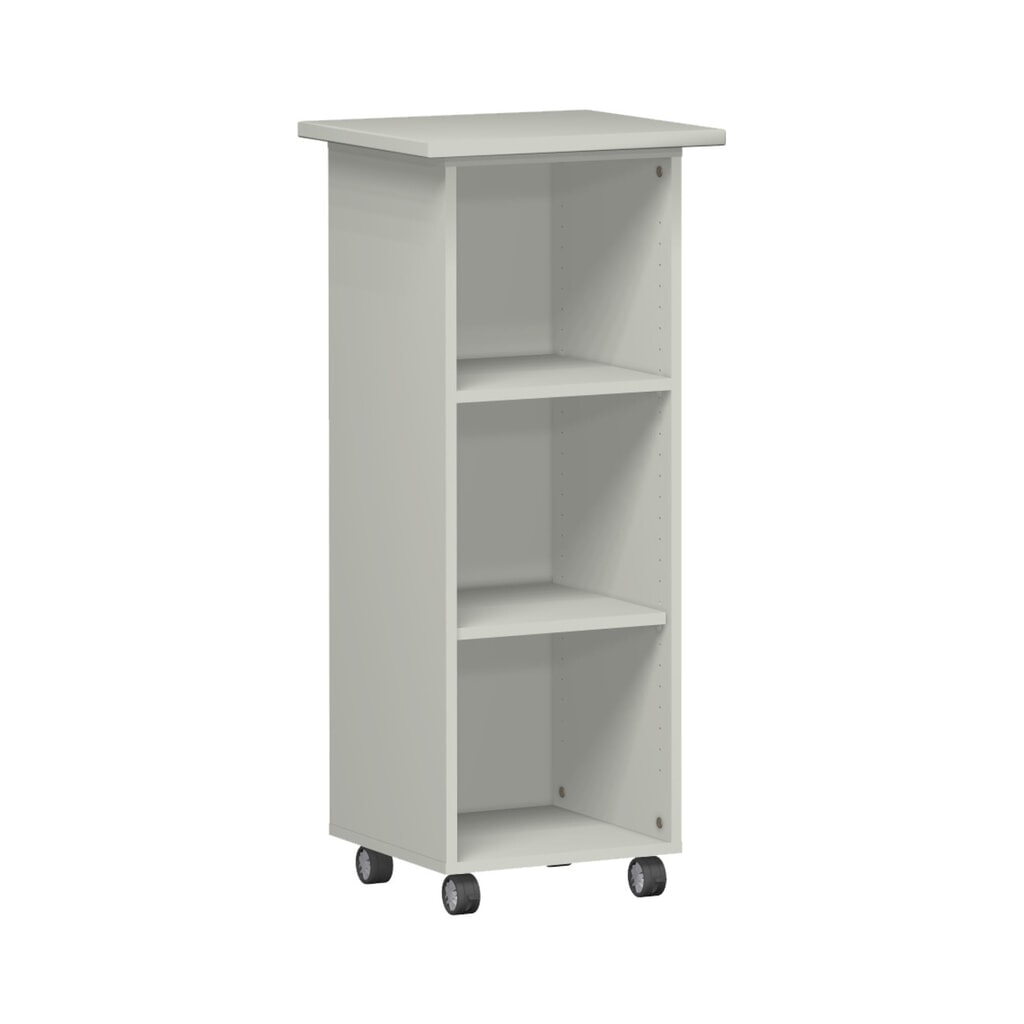 Carrello, 3 ripiani per raccoglitori, grigio chiaro Immagine del prodotto: Carrello, 3 ripiani per raccoglitori, grigio chiaro