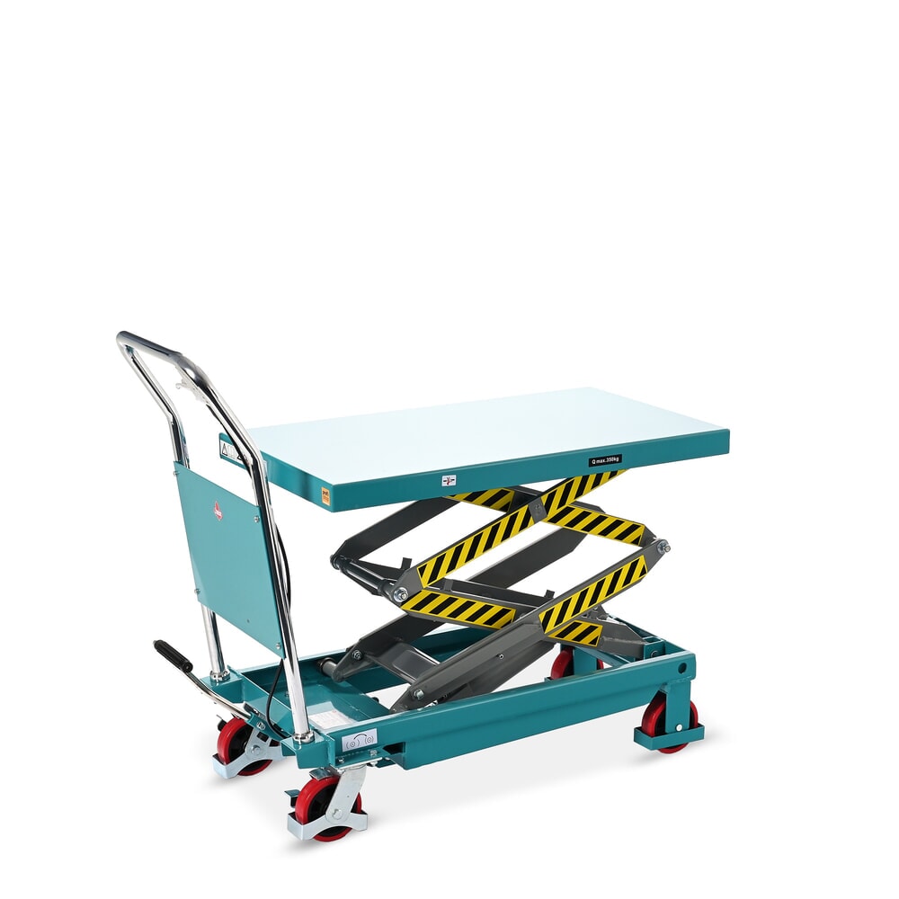Immagine del prodotto n. 3: Carrello a doppio pantografo con piano elevatore Ameise®, portata 700 kg, piattaforma da 1.220 x 610 mm