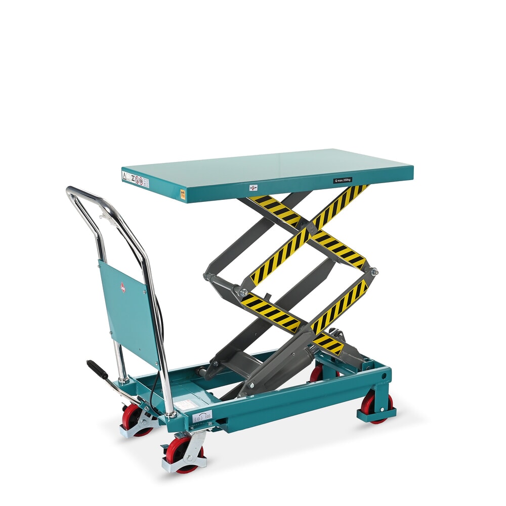 Immagine del prodotto n. 6: Carrello a doppio pantografo con piano elevatore Ameise®, portata 700 kg, piattaforma da 1.220 x 610 mm