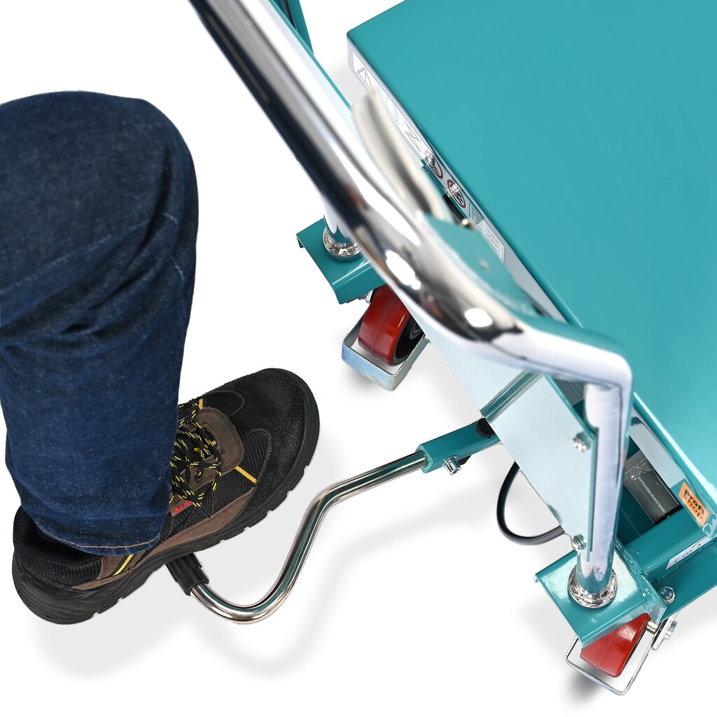 Immagine del prodotto n. 11: Carrello a pantografo con piano elevatore Ameise®, staffa fissa, portata 500 kg, piattaforma da 850 x 500 mm