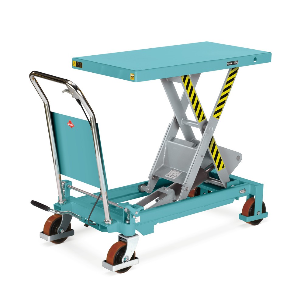 Immagine del prodotto n. 1: Carrello a pantografo con piano elevatore Ameise®, staffa fissa, portata 500 kg, piattaforma da 850 x 500 mm