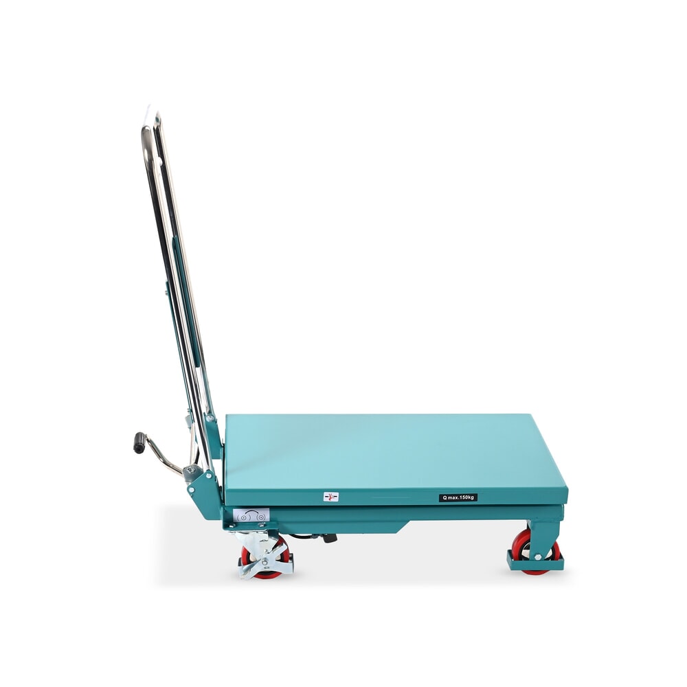 Immagine del prodotto n. 6: Carrello a pantografo con piano elevatore Ameise®, staffa pieghevole, portata 150 kg, piattaforma da 700 x 450 mm