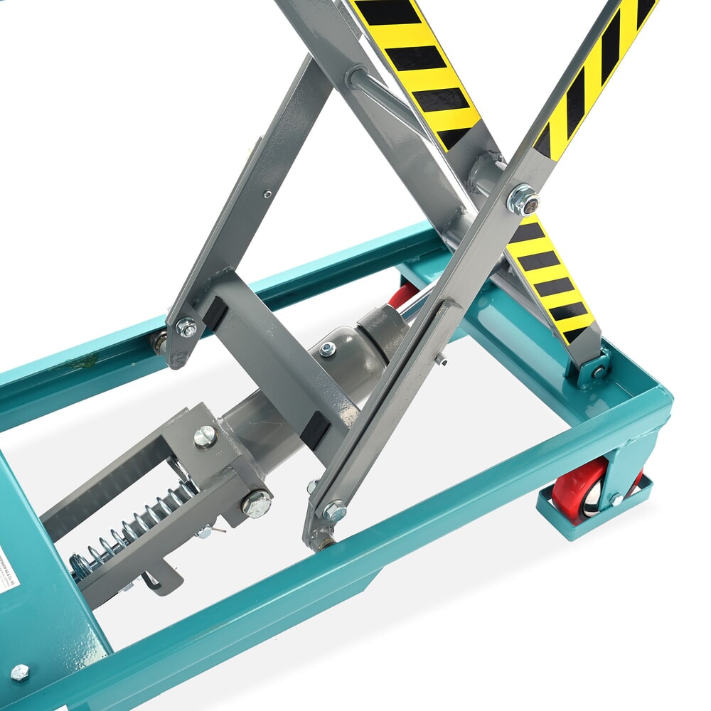 Immagine del prodotto n. 10: Carrello a pantografo con piano elevatore Ameise®, staffa pieghevole, portata 150 kg, piattaforma da 700 x 450 mm