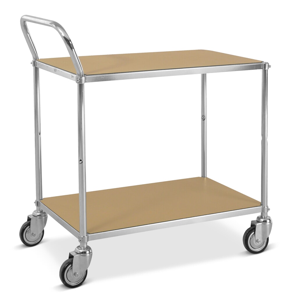Immagine del prodotto: Carrello a pianale ESD, 1 staffa, 2 ripiani da 760 x 440 mm