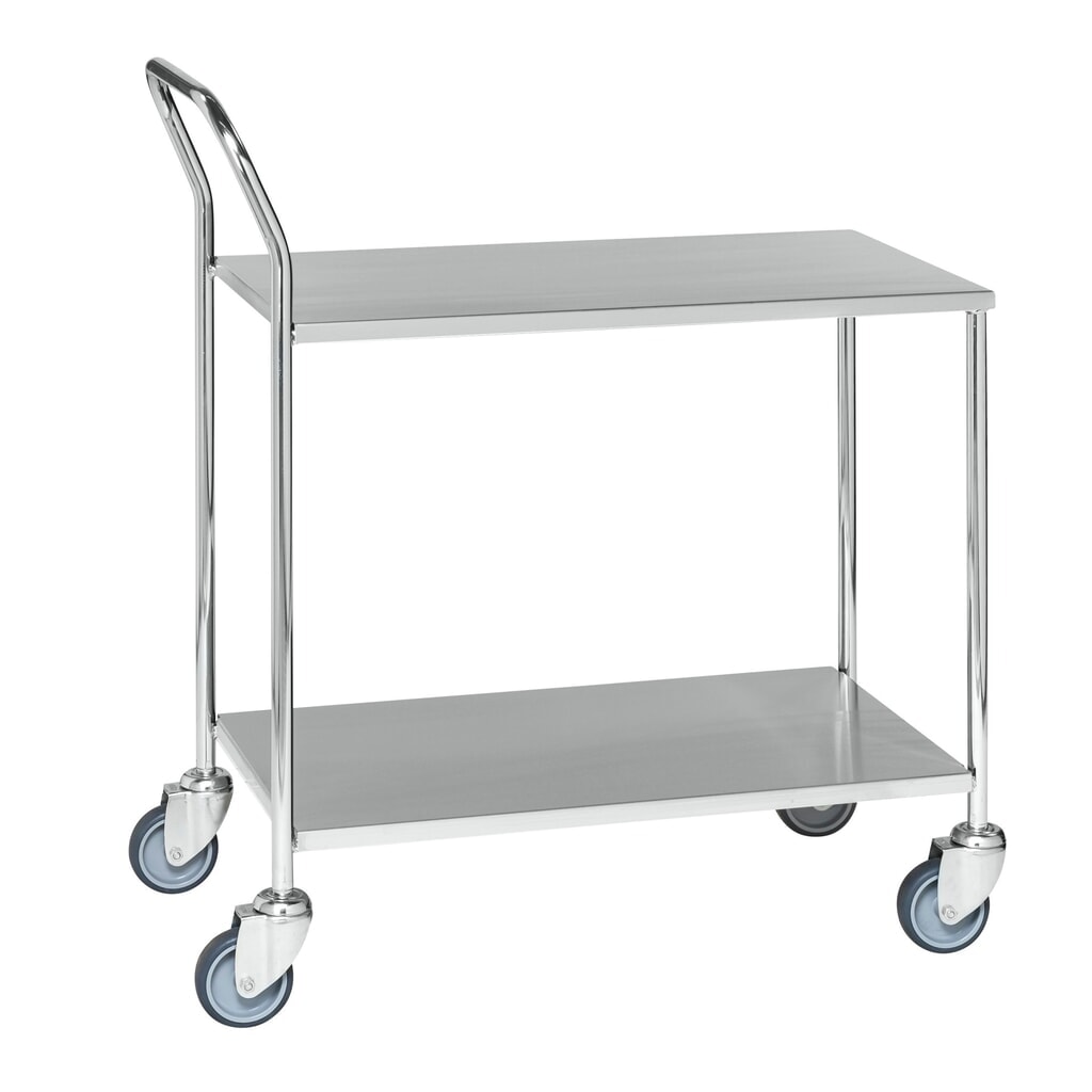 Carrello a pianale in acciaio inox