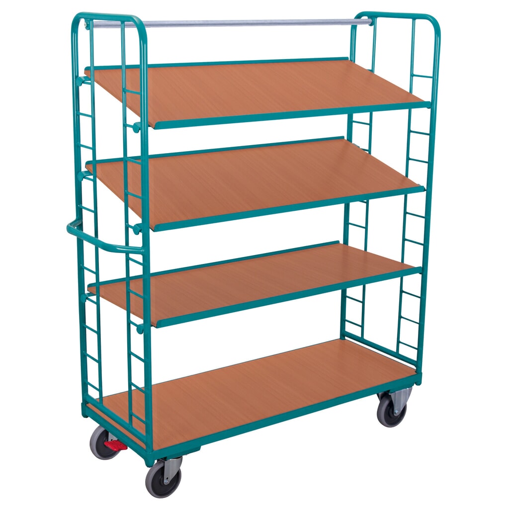 carrello a ripiani Ameise®, 3 pavimenti in legno variabili ciascuno 1.615 x 635 mm Immagine del prodotto: carrello a ripiani Ameise®, 3 pavimenti in legno variabili ciascuno 1.615 x 635 mm