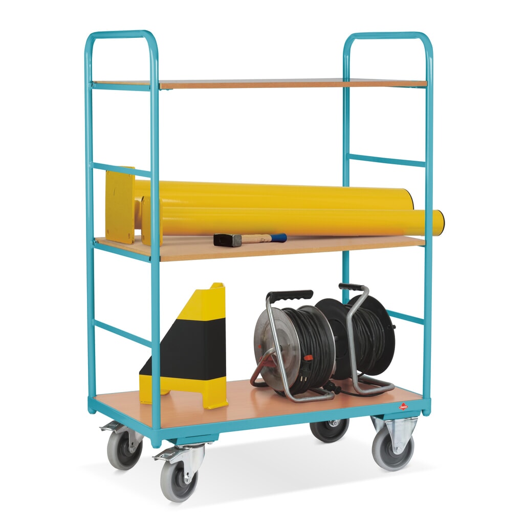 Immagine del prodotto n. 3: carrello a ripiani Ameise®, capacità di carico 250 kg, aperto su tutti i lati, 3 livelli da 1.000 x 600 mm