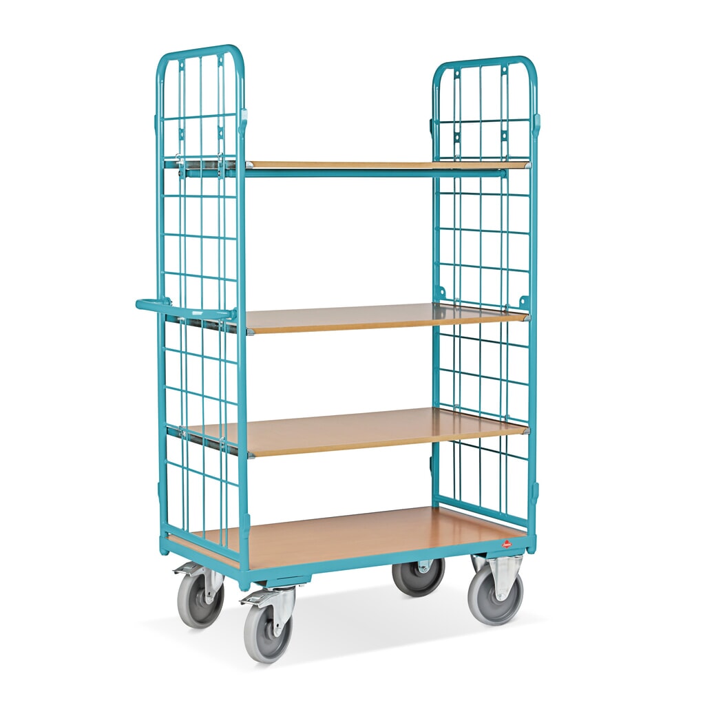 Immagine del prodotto n. 3: Carrello a ripiani Ameise®, con griglia, senza parete posteriore, 4 piani da 1.000 x 600 mm