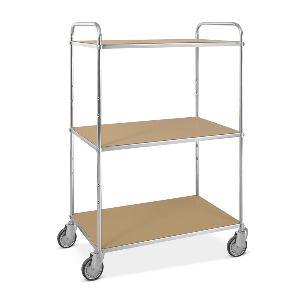 Immagine del prodotto: Carrello a ripiani ESD, altezza staffa 1.445 mm, 3 ripiani da 940 x 540 mm