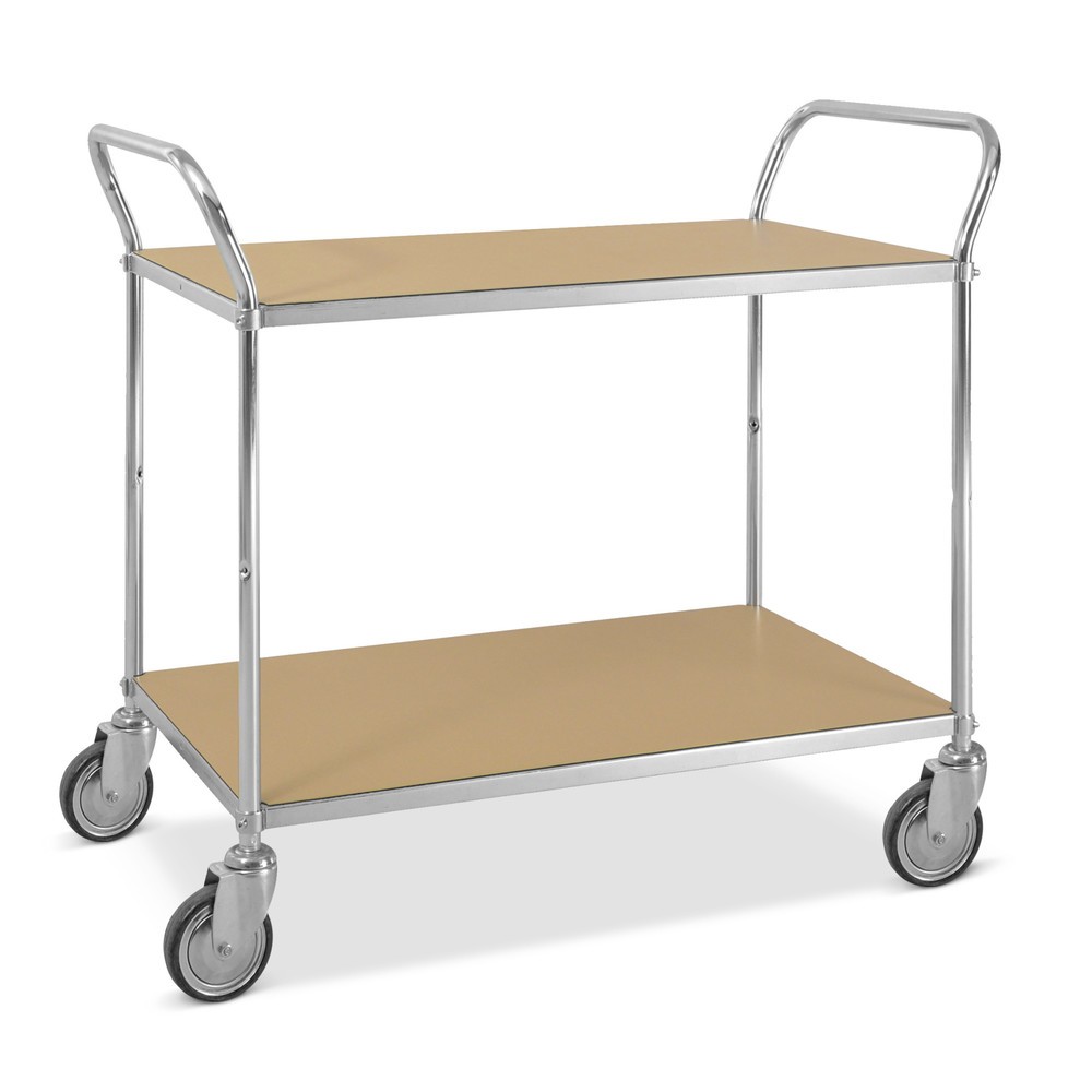Immagine del prodotto: Carrello a ripiani ESD, altezza staffa 940 mm, 2 ripiani da 940 x 540 mm