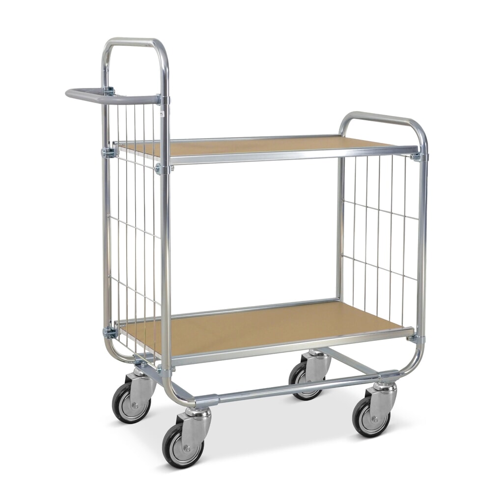 Carrello a ripiani ESD, flessibile, 2 piani da 620 x 425 mm Immagine del prodotto: Carrello a ripiani ESD, flessibile, 2 piani da 620 x 425 mm